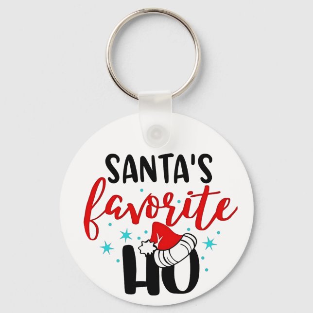 Tomtens Favorit Roligt Jul Xmas Nyckelring (Framsida)