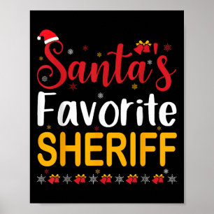 Tomtens favorit sheriff matchande familj pyjamas j poster