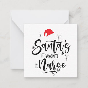 Tomtens favorit sjuksköterska jul anteckningskort