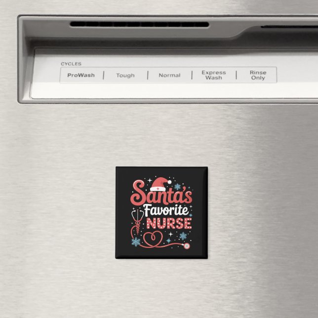 Tomtens favorit sjuksköterska jul  magnet (In Situ (Dishwasher))
