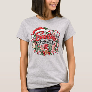 Tomtens favorit sjuksköterska Rolig jul sjuksköter T Shirt