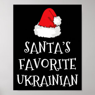Tomtens favorit ukrainska jul rolig hatt Xma Poster