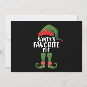 Tomtens Favoritälva Matchande Familje Jul Inbjudningar