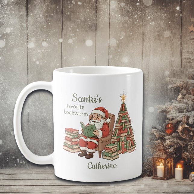 Tomtens favoritbokmaskinbok julgran  kaffemugg (Skapare uppladdad)
