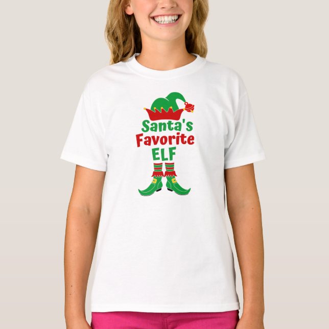 Tomtens favoriter Elf T-Shirt (Framsida)