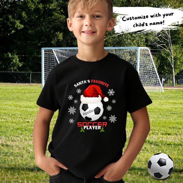 Tomtens favoritfotbollsspelare Kids jul T Shirt (Skapare uppladdad)