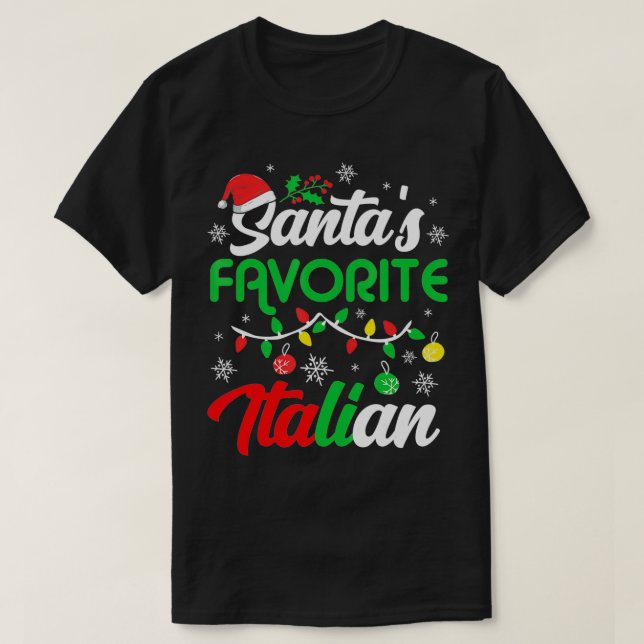 Tomtens favoritgåvor till den italienska Helgdag f T Shirt (Design framsida)