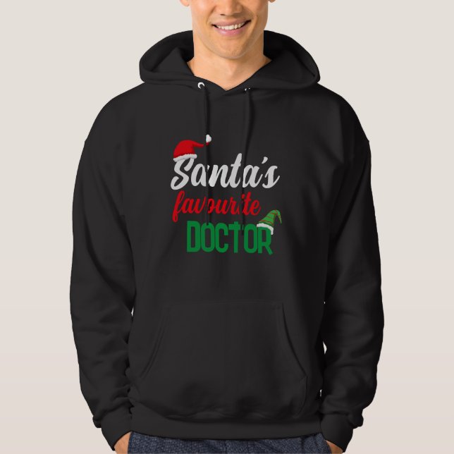 Tomtens favoritjulhatt från doktor roligt hoodie (Framsida)