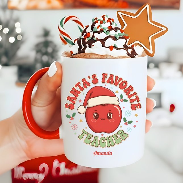 Tomtens favoritlärare Roligt julpresent Mugg (Skapare uppladdad)