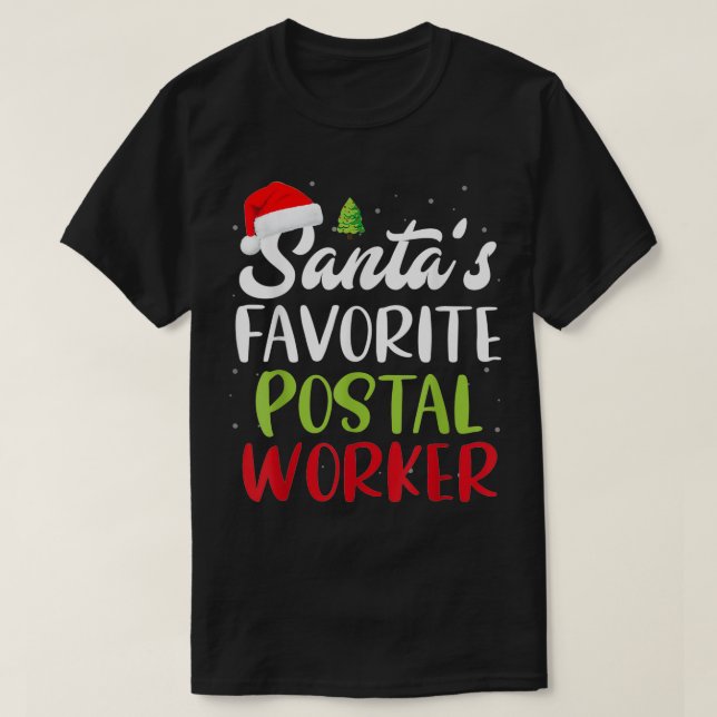 Tomtens favoritposterarbetare Jultomten Hat T Shirt (Design framsida)