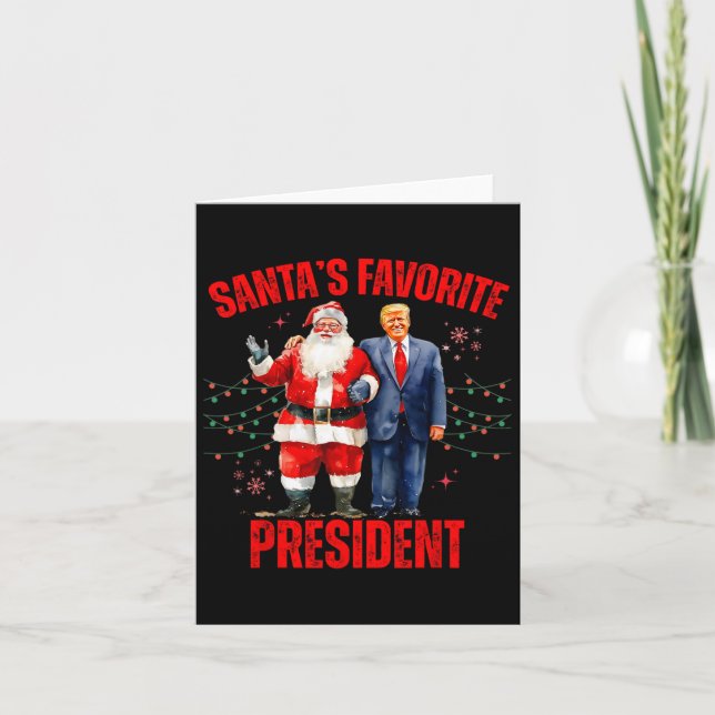 Tomtens favoritpresident Jul Cute Trump Ho Kort (Framsida)