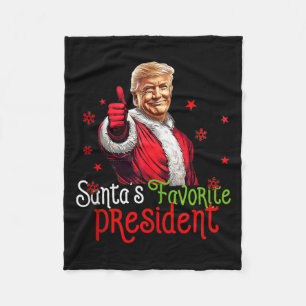 Tomtens favoritpresident Rolig Tomte Trump 2024 C Fleecefilt