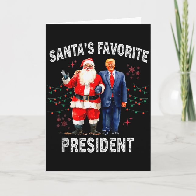 Tomtens favoritpresident rolig Trump-tanktop  Kort (Framsida)