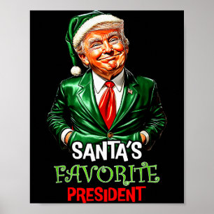 Tomtens favoritpresident Roligt Tomte Trump 2024 Poster