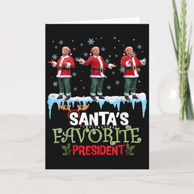 Tomtens favoritpresident Tomte Trump-dans Roligt  Kort (Framsida)
