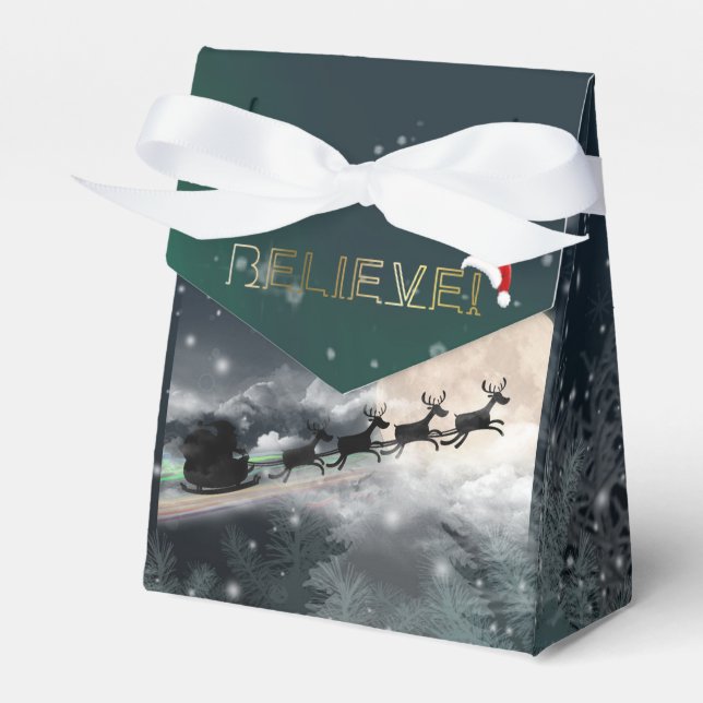 Tomtens favoritruta vid midnatt - Ride-julet Presentaskar (Framsidan Sidan)