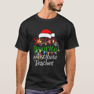 Tomtens favoritsubstituerade lärare Jul Sant T Shirt