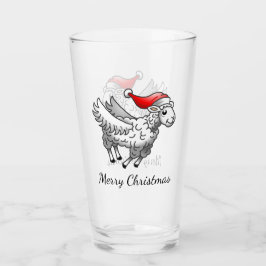 Tomtens flugande julfår glaskopp