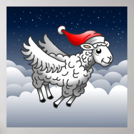 Tomtens flugande julfår poster