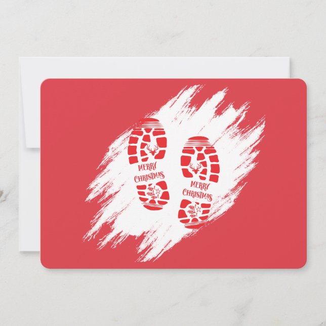 Tomtens fotavtryck inbjudningar (Framsida)