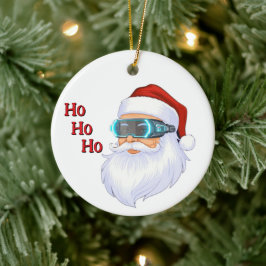 Tomtens glada julgransprydnad keramik