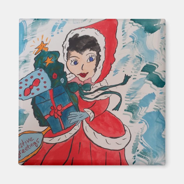 Tomtens Helper-julmagnet Magnet (Framsidan)