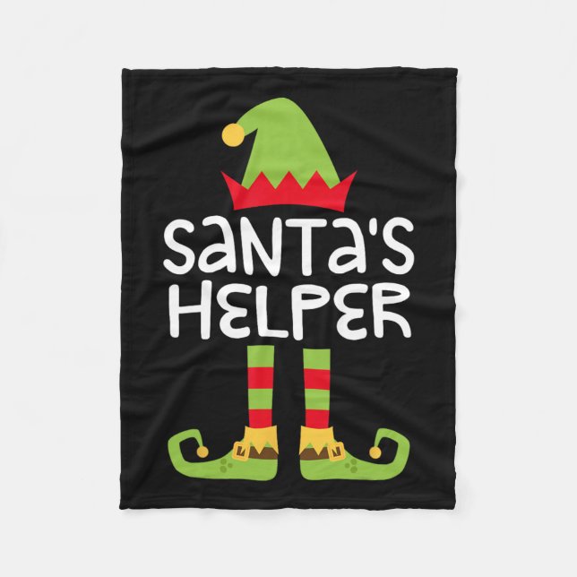 Tomtens Helper Matching Julventiler Fleecefilt (Framsidan)