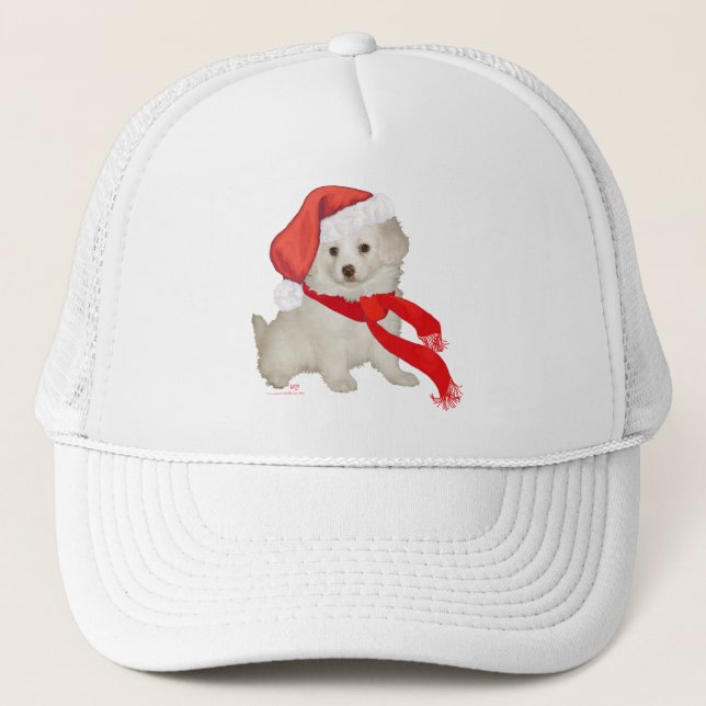 Tomtens hjälppojke Poodle / Bichon Mix Truckerkeps (Framsida)