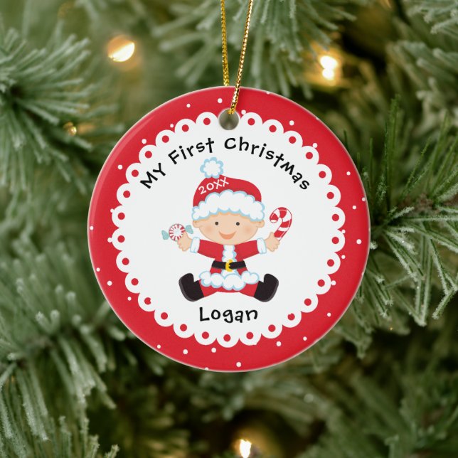Tomtens Hjälpreda Barnets Första Jul Julgransprydnad Keramik (Träd)