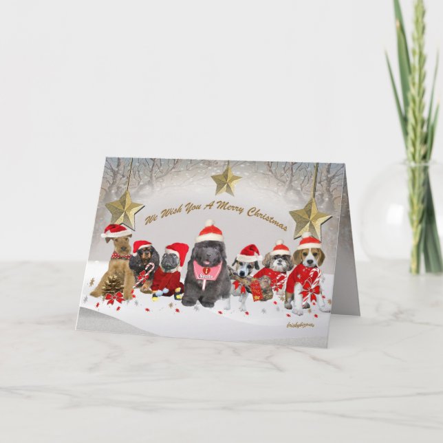 Tomtens hjältar njuter av Helgdag Helgkort (Framsida)