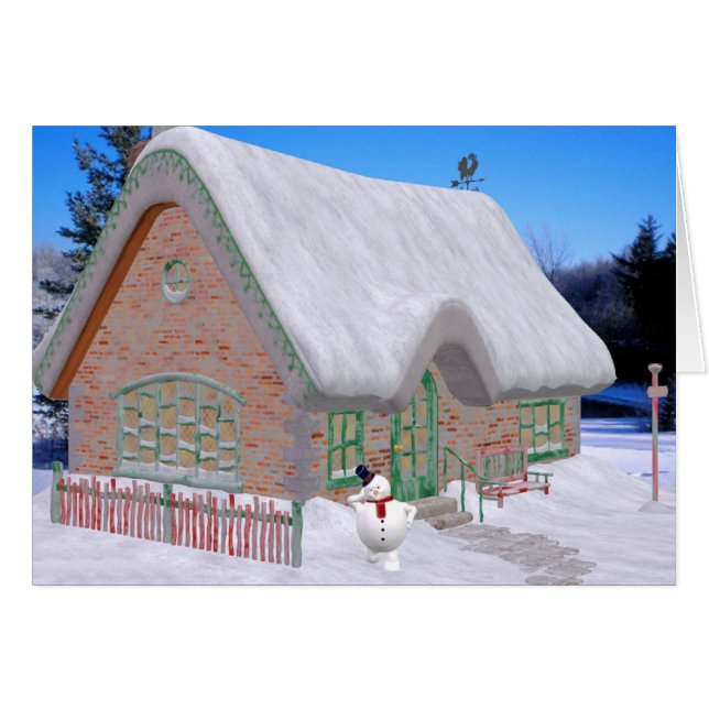 Tomtens hus hälsningskort (Framsidan Horizontal)