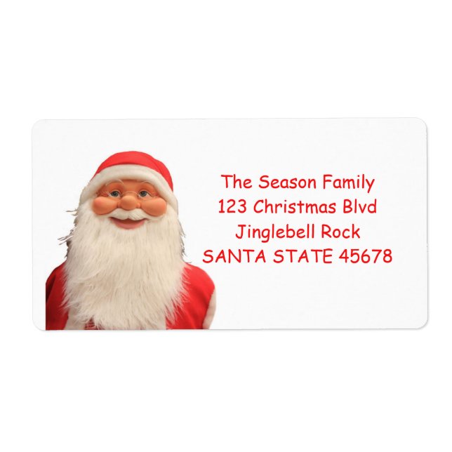 Tomtens juletikett fraktsedel (Framsidan)