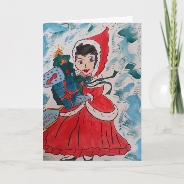 Tomtens julkort kort (Framsida)