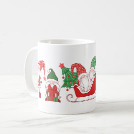 Tomtens julparadssläde & presenter kaffemugg