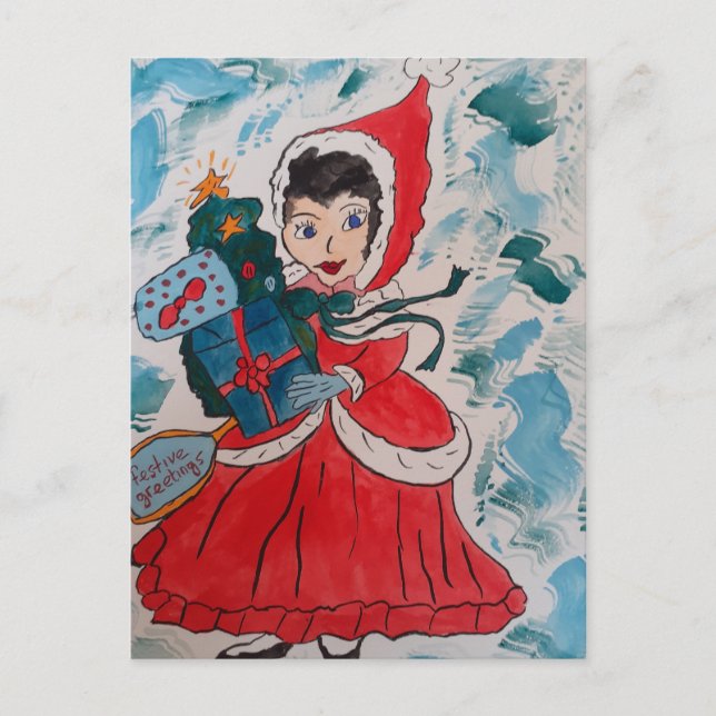 Tomtens julvykort vykort (Framsida)