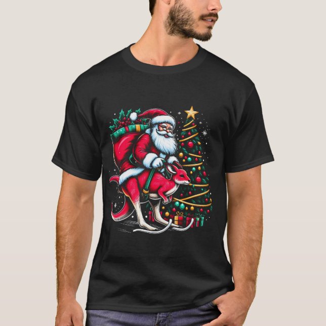 Tomtens Kangaroo-jul Äventyr T Shirt (Framsida)