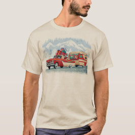 Tomtens klassiska bil + jultomte t shirt