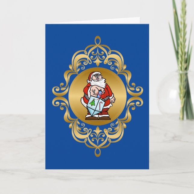 Tomtens kyrkolista Chrismukah Card Kort (Framsida)