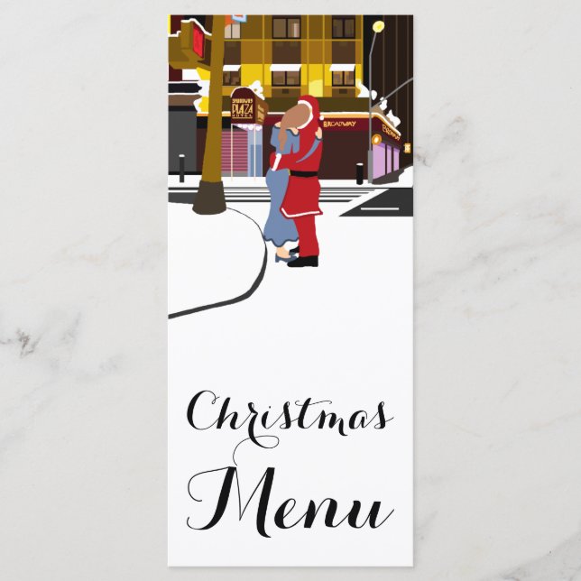 Tomtens kyssar på julmenyn meny (Framsida)