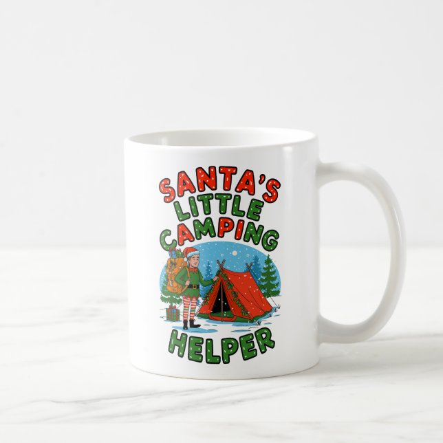Tomtens lilla campinghjälpen Jul Elf Design Kaffemugg (Höger)