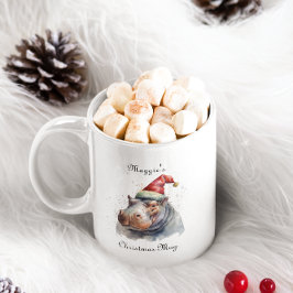 Tomtens lilla Hippo, anpassningsbar Två-Tonad Mugg