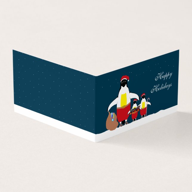 Tomtens lilla hjälprars familj Fotojulkort Visitkort (Utsida)