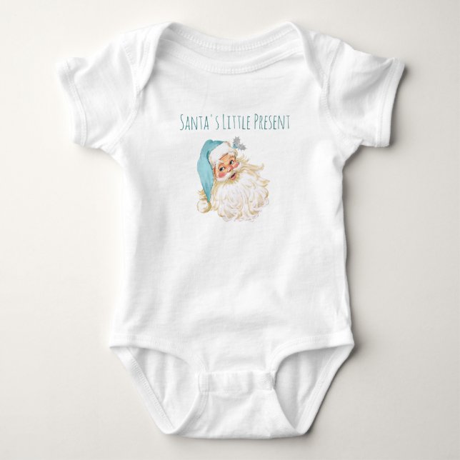 Tomtens lilla present blågrön tomte t shirt (Framsida)