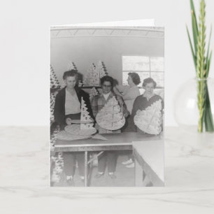 Tomtens lilla stödkort Retro Greeting Card Helgkort