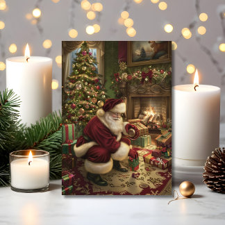 Tomtens magiska julleverans kort