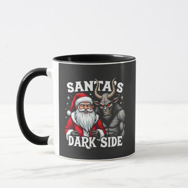 Tomtens Mörk Side Jul Evil Krampus Mugg (Vänster)