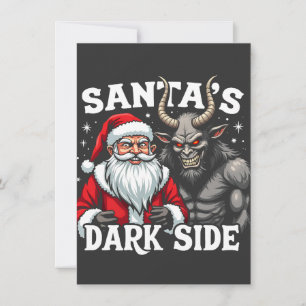 Tomtens Mörk Side Jul Evil Krampus Tack Kort