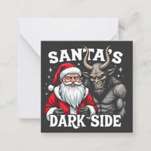 Tomtens mörka sida julen elaka Krampus  Anteckningskort