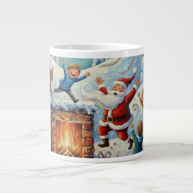 Tomtens mysiga hälsa - En julaftonsberättelse Jumbo Mugg (Framsidan)
