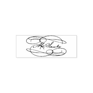 Tomtens Namnteckning jul Självfärgande Stämpel